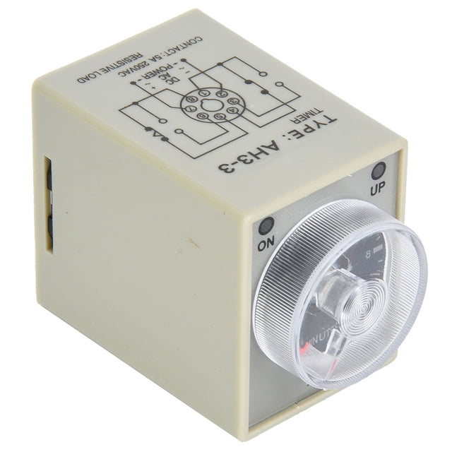 Relé temporizador AH3-3, tipo electrónico, relé de retardo de liberación ajustable, 8 pines, 10 min (110 V)