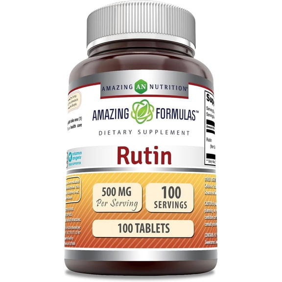 Amazing Formulas Rutin 500mg Per Serving 100 Tablets Supplement | from Sophorae japonica linn Flower | Non-GMO | Gluten Free