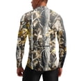 thumbnail image 6 of Forest Camo Quarter Zip Pullover for Men, Long Sleeve Hunting Fishing Jersey with Moisture Wicking Quick Dry Fabric - Lightweight Outdoor Athletic Performance Tops Bronze L, 6 of 6