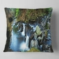 thumbnail image 2 of Designart Creek with Hiking Trail Panorama - Landscape Photography Throw Pillow - 16x16, 2 of 5