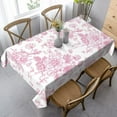 thumbnail image 4 of Pink Floral Tablecloth 60 x 120 Inch Rectangle Chinoiserie Flowers Decorative Table Cloth Rustic Fabric Farmhouse Washable Table Cover for Picnic Party Holiday Home Indoor Outdoor, 4 of 5