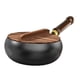 thumbnail image 3 of Sartén wok para cocinar china, wok, utensilios de cocina, sin revestimiento, mango de madera, para freír a gas 20 centímetros, 3 of 9