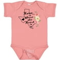 thumbnail image 3 of Inktastic Texas Home is Where the Heart is with Watercolor Floral Girls Baby Bodysuit, 3 of 5