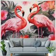 thumbnail image 4 of Orinice Tapestry Colorful Tapestries Hippie Wall Hanging Flamingo Floral Printed Wall Tapestry Aesthetic Tapestry for Wall Decor Garden Tapestry Backdrop  for Bedroom Living Room Decoration 50x40inch, 4 of 6