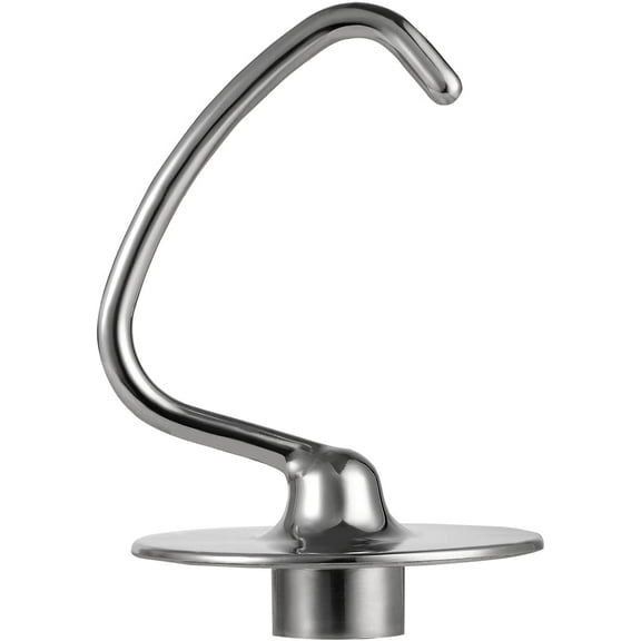 Stainless Steel Dough Hook Attachment for KitchenAid 4.5-5 Quart Tilt-Head Stand Mixer, K45DH Dough Hook Replacement for KSM90 and K45, Mixer Parts Accessories