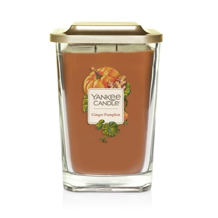 Yankee Candle Elevation Collection with Platform Lid Large 2-Wick Square Candle, Ginger