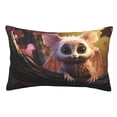thumbnail image 1 of Fotbe Adorable Fluffy Bat Funda de Almohada Decorativa Estilo Occidental, Lujo en Algodón, Fundas para Almohadas King, Cojín Estampado para Decoración del Hogar-14"x20", 1 of 6