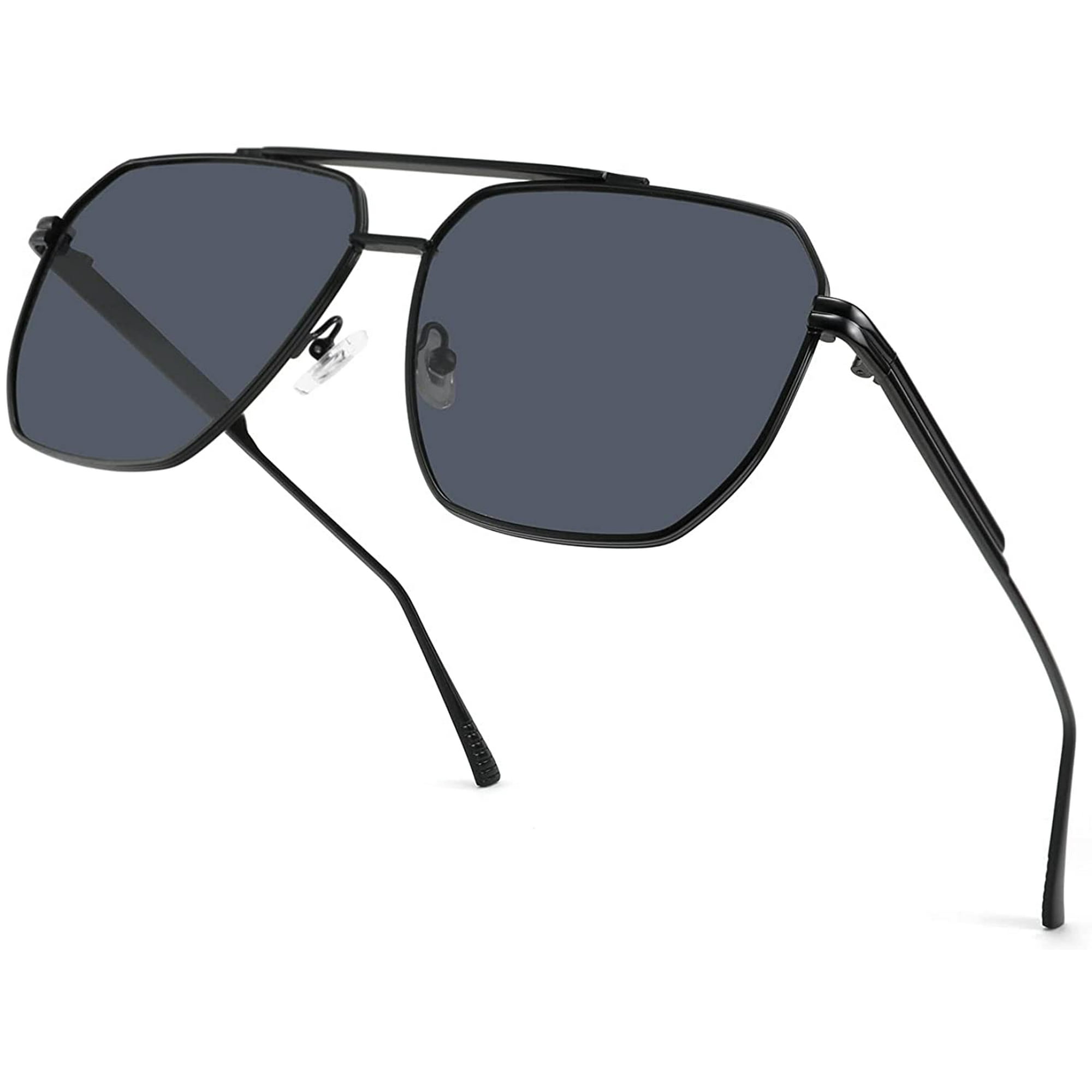 FEISEDY Retro Oversized Aviator Sunglasses for Women Men Trendy