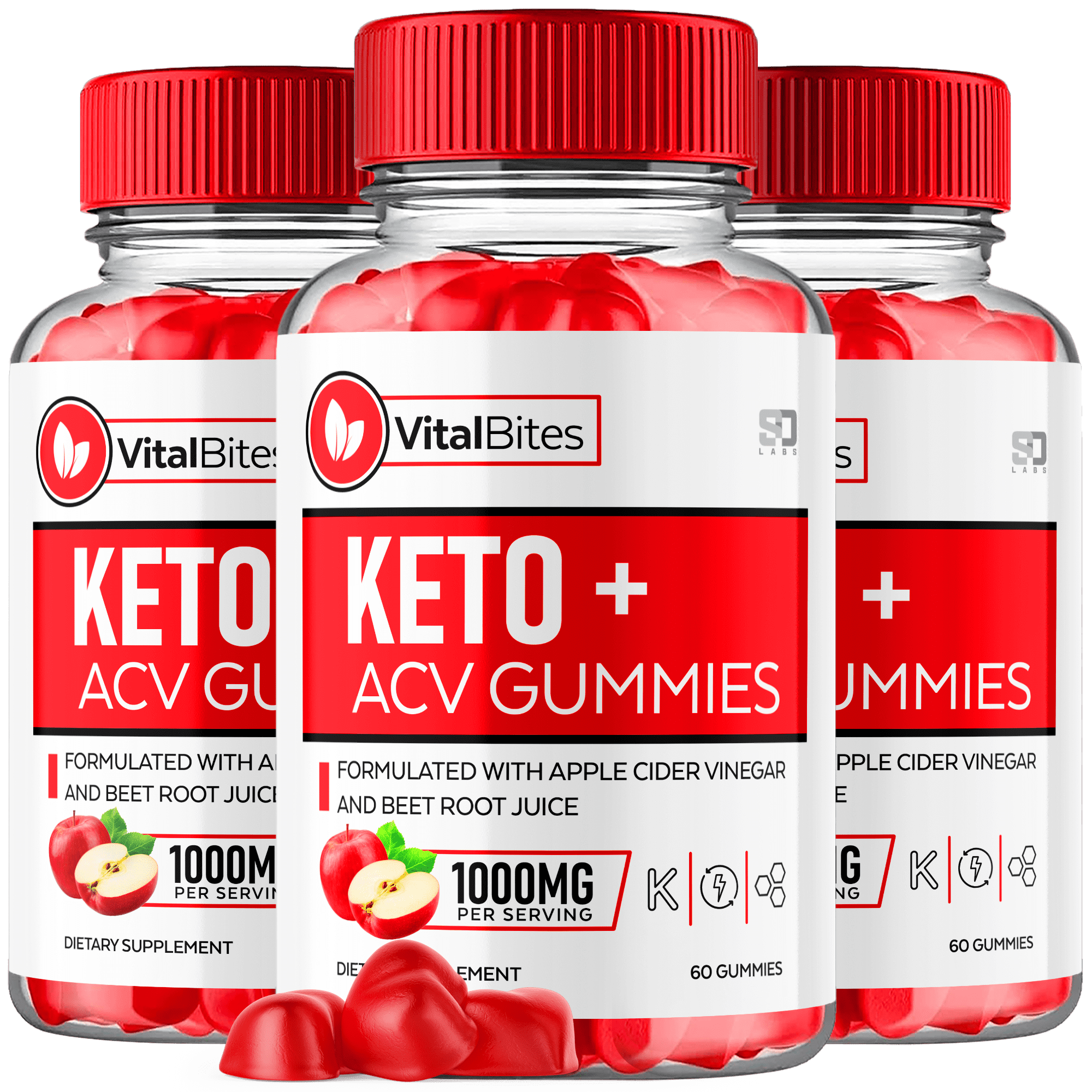Vital Bites Keto ACV Gummies Maximum Strength Weight Management Supplement 180 Gummies