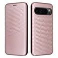 thumbnail image 2 of Case with Card Holder Compatible with Google Pixel 9 / 9 Pro Wallet Case, Carbon Fiber PU Leather Magnetic Cover with Kickstand Card Slot Protective Shell Designed for Google Pixel 9 / 9 Pro, Pink, 2 of 14