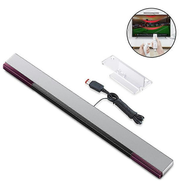 Barra de sensores para Wii, barra de sensores de rayos infrarrojos con cable de repuesto para consolas Wii y Wii U