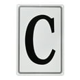 thumbnail image 1 of Uxcell Letra de Aluminio C, Números de Casa de 11.8 Pulgadas y Letras de Metal, Señales de Estacionamiento [Texto Negro Sobre Blanco], 1 of 1