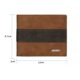 thumbnail image 2 of (Marrón claro) Cartera para hombre con acabado mate, con múltiples ranuras para tarjetas, gran capacidad, estilo juvenil, cartera retro para hombre, 2 of 5