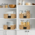 thumbnail image 2 of Casafield (Set of 4) Water Hyacinth 12-1/2"x17"x5" Pantry Baskets w/ Chalkboard Labels and Marker -Natural, Woven Storage Bins for Kitchen Shelves, 2 of 7
