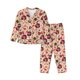 thumbnail image 1 of Balery gold Skull Guitar record Conjunto de Pijama con Estampado para Mujer, Conjunto de Dos Piezas con Manga Larga, Ropa de Dormir Suave con Bolsillos, Pijamas Cómodos-Large, 1 of 7