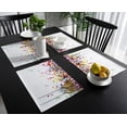 thumbnail image 4 of Placemat Music Musical Note Colorful Kitchen Placemat Christmas Coffee Dining Table Mats Coaster Pad, 4 of 5