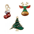thumbnail image 2 of Hot6sl Ofertas de La Semana Nuevos Calcite Navideños a Juego con Broche Pequeño de Árbol de Navidad para Mujer de Tres Piezas, 2 of 7