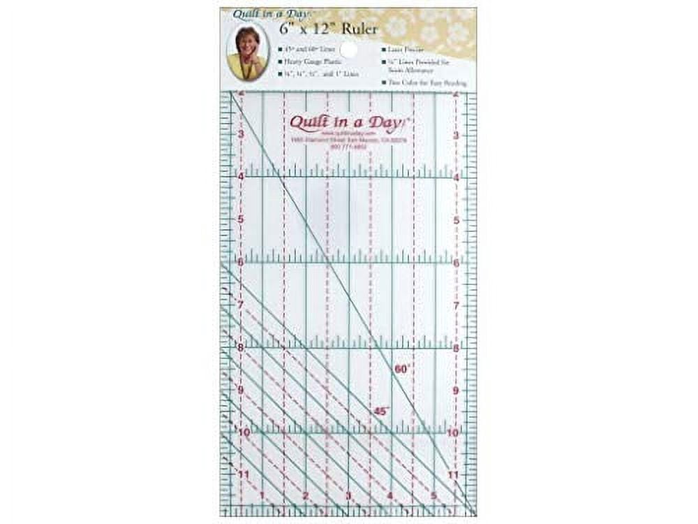 Quilt In A Day 6-Inch By 12-Inch Ruler