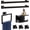 Matte Black, variant on 5 Piece Brushed Nickel Towel Bar Set Bathroom Hardware Set Brushed Nickel Bathroom Accessories Set with 2 Towel Hook, Stainless Steel Wall Mounted Bathroom Towel Rack Set Square 16-Inch