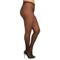 thumbnail image 3 of Dreamgirl Plus-Size Sheer Crotchless Pantyhose Black Queen, 3 of 3