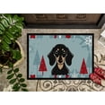 thumbnail image 3 of Caroline's Treasures BB1711JMAT Winter Holiday Smooth Black and Tan Dachshund Door Mat, Indoor Rug or Outdoor Welcome, 3 of 4