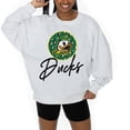 thumbnail image 3 of Women's Gameday Couture Ash Oregon Ducks Premium Fleece Pullover Sweatshirt, 3 of 5