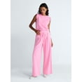 thumbnail image 2 of Scoop Women's Pleated Wide-Leg Sweatpants, 29'' Inseam, Sizes XS-XXL, 2 of 5