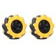 thumbnail image 2 of Rueda Mecanum omnidireccional, Robot inteligente, piezas de coche, accesorios, componentes de juguete DIY, 80mm (1 par) VoborMX herramienta, 2 of 8