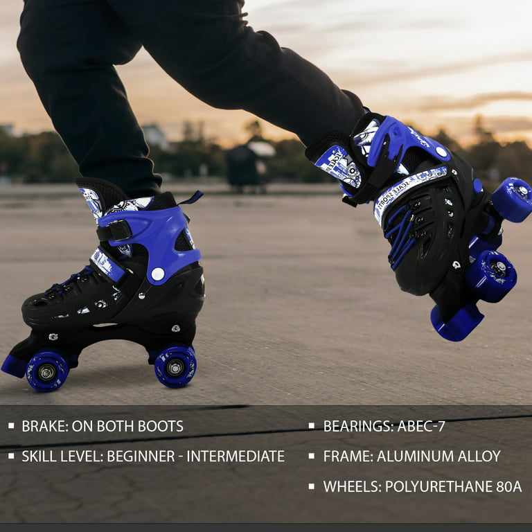 Chicago Boys Quad Roller Skate Set - Black/Blue