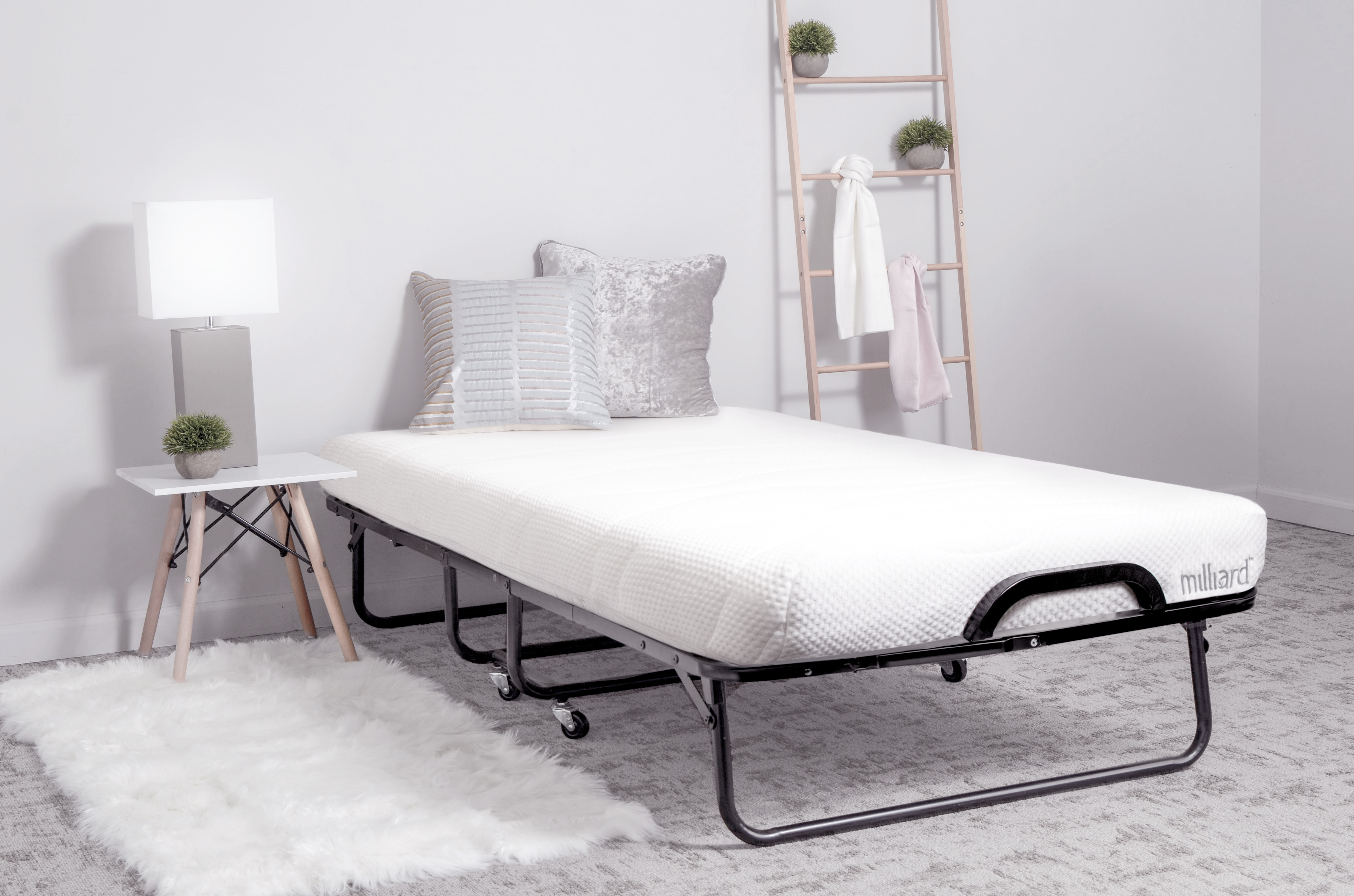 Milliard Diplomat Folding Bed - Cot Size with Memory Foam Mattress and ...