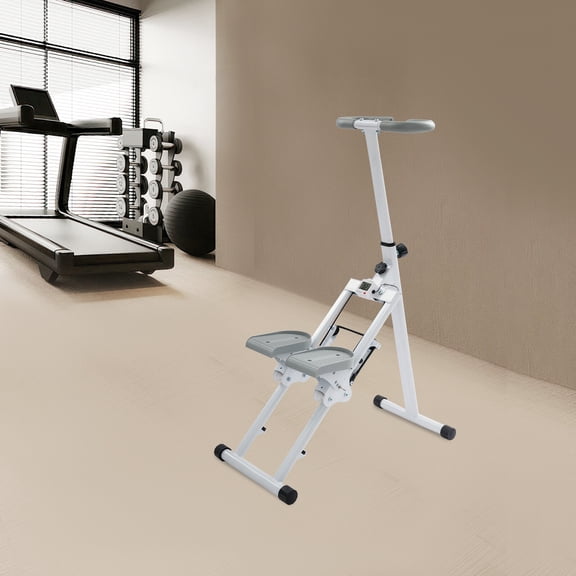 ToppiJoy 3 Gears Adjustable Stair Stepper for Home Gym, Foldable Vertical Stair Climber Hold up 220lbs, Full-Body Cardio Workout Equipment for Adult, Teenager(White)