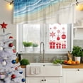 thumbnail image 6 of 2 Pack Valances for Windows, Blue Beach Coastal Window Valances for Living Room/Bedroom/Bathroom, Summer Ocean Nautical Seaside Light Filtering Kitchen Curtain Valance Window Treatment 60"W x18" L, 6 of 9