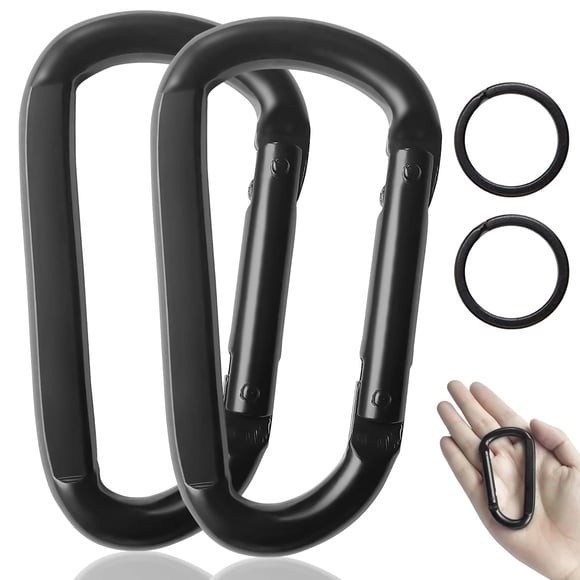 Mosquetones Oak-Sports Caribeener Clips 10 PCS 399 kg Negro