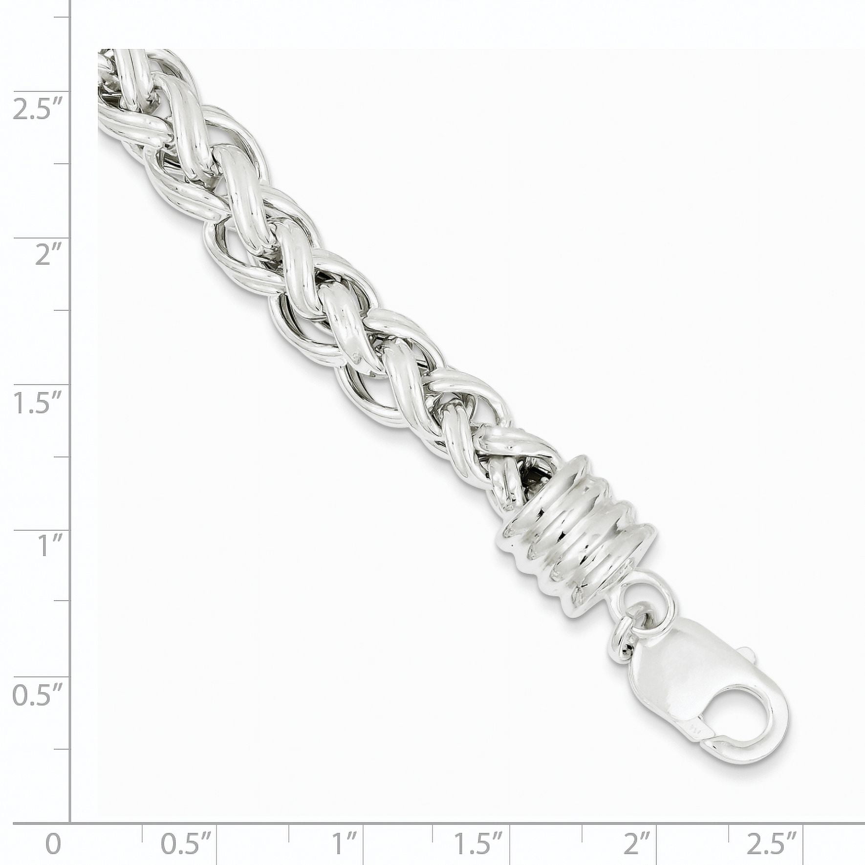 アクセサリー INTERIM Silver Medium Chain Bracelet 925 Sterling Silver Bracelet Chain Link Fancy - Walmart.ca
