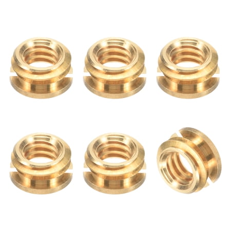 Uxcell 12PCS 1/4"-20 Female to 3/8"-16 Female Convert Screw Adapters - 0.39 x 0.2Inch Brass Tripod Thread Adapter Mount, Stable Tripod for Camera Monopod/Video DSLR/SLR, Yellow