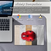 Dpisuuk Wireless Mouse, Cute Animal Ladybug Computer Mouse with USB Receiver, Portable 2.4GHz Optical Mice, Cordlless Mouse for Laptop Desktop PC