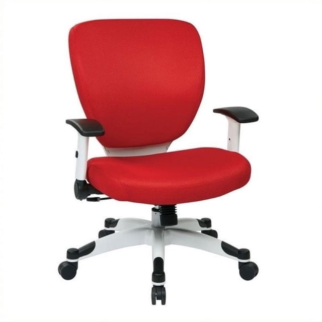 Scranton & Co Chaise de Bureau Rembourrée en Maille en Rouge