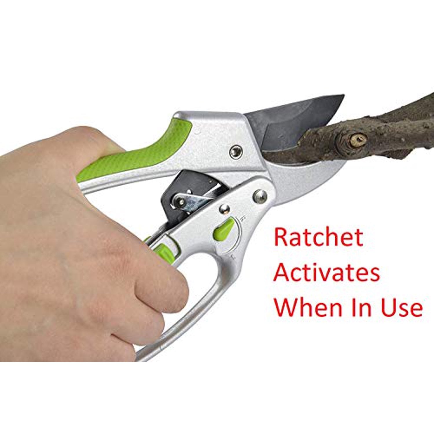GARDEN GURU Ratchet Hand Pruning Shears - Professional Dual Mode Garden Clippers with Ergonomic Grip - Makes Tough Cuts Easy
