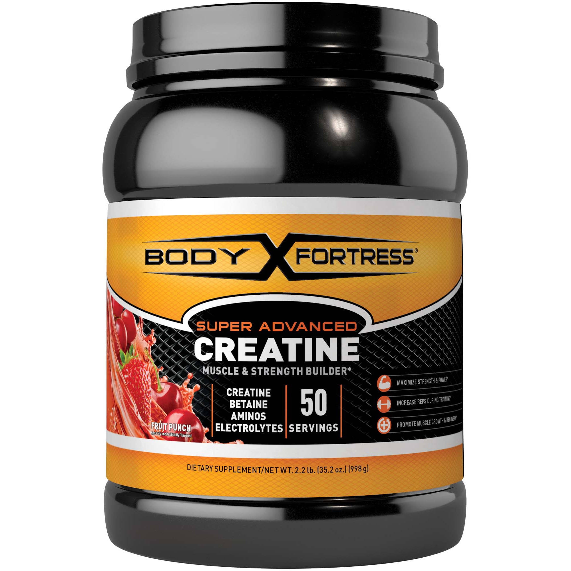 Body Fortress Super Advanced Creatine Powder, Fruit Punch, 50 ...