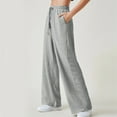 thumbnail image 4 of jtjvou Women’s Wide Leg Sweatpants Baggy Drawstring High Waisted Joggers Lounge Sweat Pants with Pockets 2025 Fall Gray S, 4 of 8