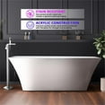 thumbnail image 3 of Lexora Vinter Free Standing Acrylic Bathtub With Chrome Drain LD901167A1C0000, 3 of 3