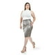 thumbnail image 2 of Falda de gamuza con brillo Roman Fashion /Tallas Extras, 4027 (Cafe) cafe 40, 2 of 7