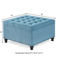 thumbnail image 5 of Square Storage Ottoman with Wooden Legs | Multi - functional for Living, Bedroom, Office & Kids' Room | Solid Wood + TB117 Foam | Solves Clutter Problem, 5 of 7