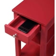 thumbnail image 4 of American Heritage Three Tier End Table With Drawer in Red Wood Finish, 4 of 7