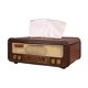 thumbnail image 4 of Servilletero con forma de radio, diseño americano, adorable servilleta de mesa Marrón, 4 of 9