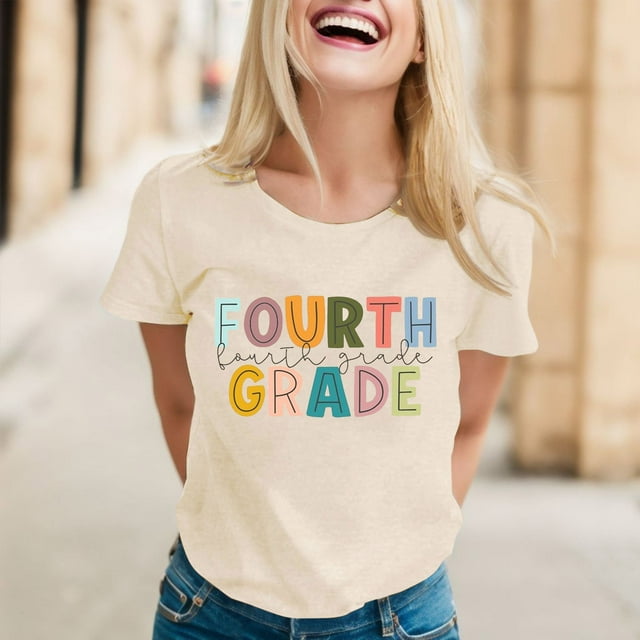 TINZ T-Shirt Décontracté Mode Imprimé Col Rond Manches Courtes Chandail T-Shirt Surdimensionné pour Femmes Couleur Unie T-Shirts pour Femmes Été