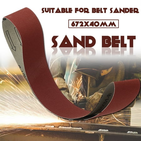 26.5X2 Inch 672X40MM Sand Belt Sandpaper For Electric Variable Speed Belt Sander Sanding Grinding，Renovation of Wooden Furniture Polishing, Lacquer Finish, Metal