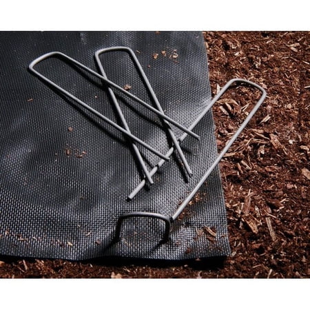 Ashman Galvanized Garden Stakes Landscaping Staples and Fence Stake - Heavy Duty, Anti-Rust, Silver (500 Pack)