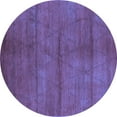 thumbnail image 1 of Ahgly Company Indoor Round Oriental Blue Industrial Area Rugs, 3' Round, 1 of 4