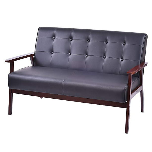 Harper&Bright Designs MidCentury Loveseat, Button Tufted Vintage Sofa